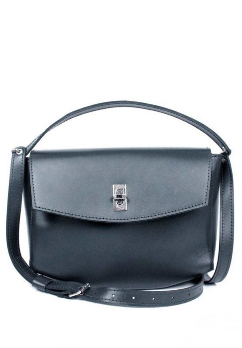 Женская кожаная мини-сумка Eve синяя