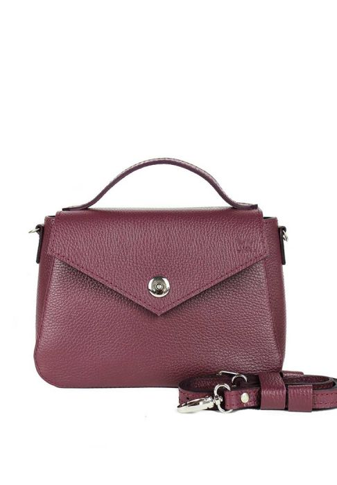 Женская кожаная сумочка Lili бордовая флотар